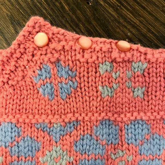 GORGEOUS Vintage Wool Hand Knit Fair Isle Sweater - Picture 3 of 4